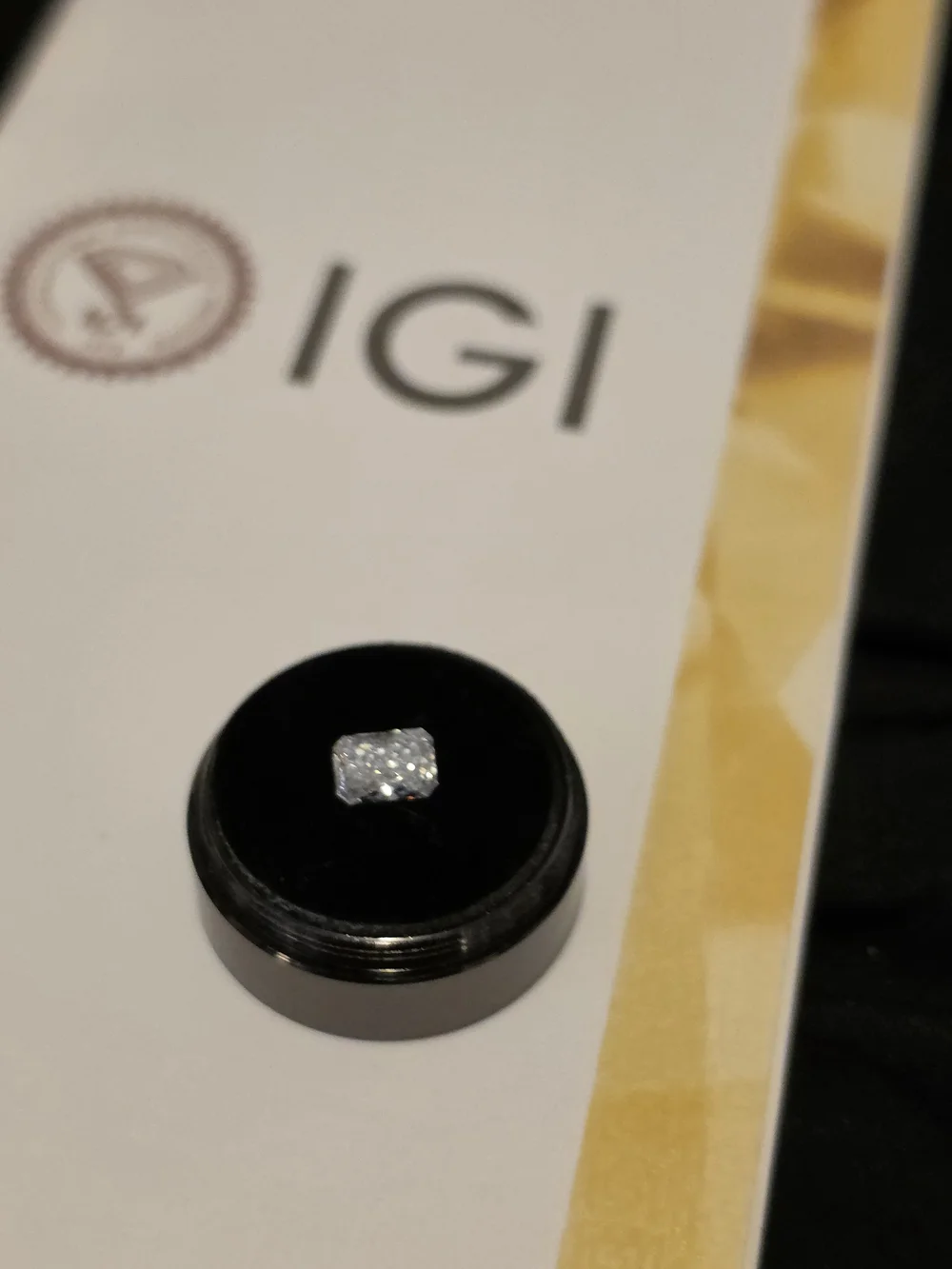 1.03ctw LAB Radiant Diamond